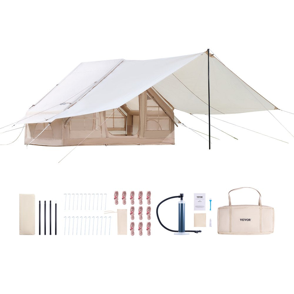 VEVOR Inflatable Tent for Camping 3-5 Person Glamping Tent with Pump Canopy