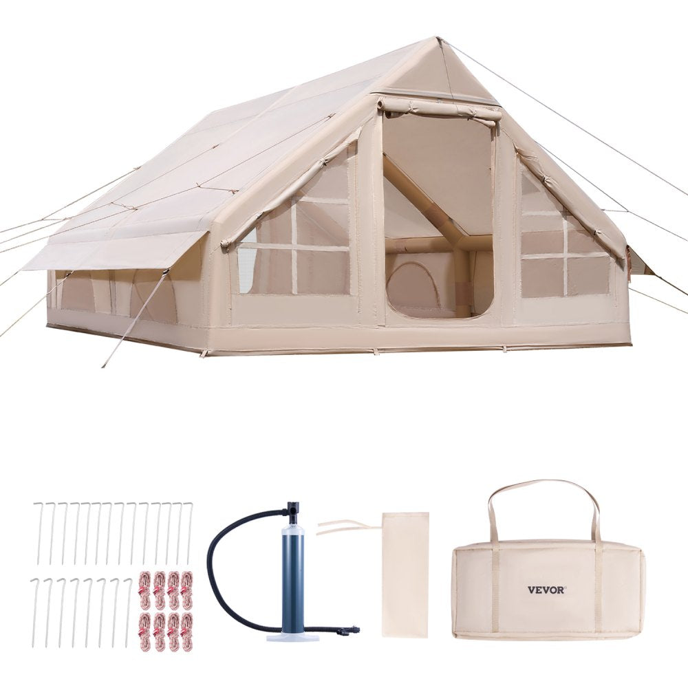VEVOR Inflatable Tent for Camping 5-8 Person Glamping Tent with Pump Easy Set up