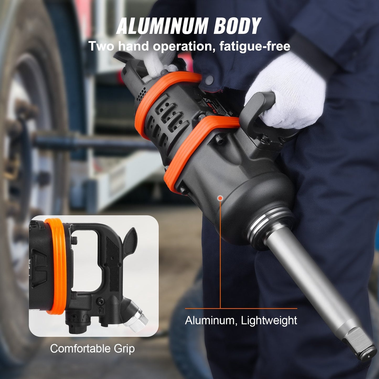 1 Meter Air Impact Wrench, 2347 kg Reverse Torque, 0.2 Meter Anvil, Pneumatic Tool