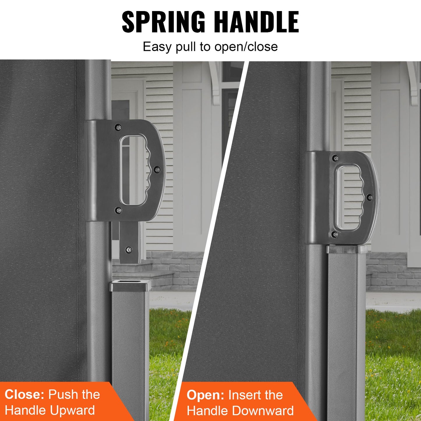 VEVOR Retractable Side Awning, 79''x 236'' Outdoor Privacy Screen, 180g Polyester