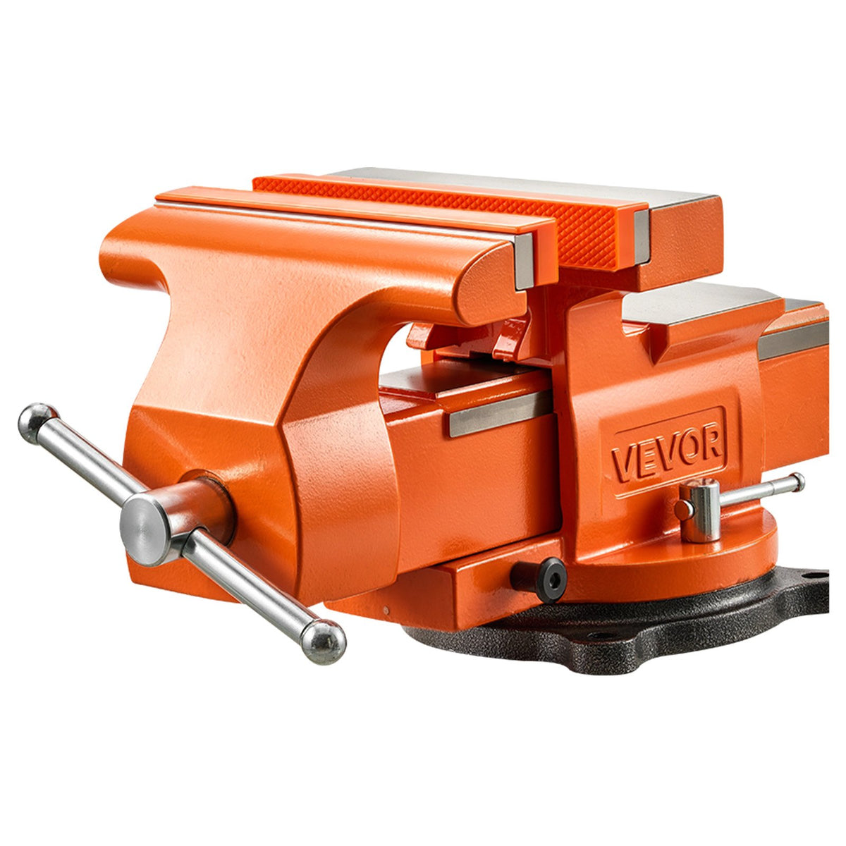 Heavy Duty Bench Vise, 203 mm Jaw Width, Multi-Purpose Ductile Iron Bench Vise with Anvil, 360-Degree Locking Swivel Base, 75 mm Throat Depth, 203 mm Max Jaw Opening, for Drilling, Pipe Cutting