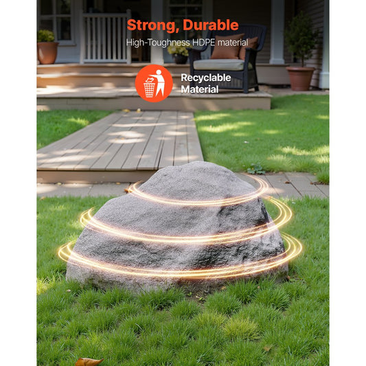 Faux Rock Cover, Outdoor Fake Rock Well Pump Cover, Realistic Natural Texture, Lightweight & Weather-Resistant Artificia