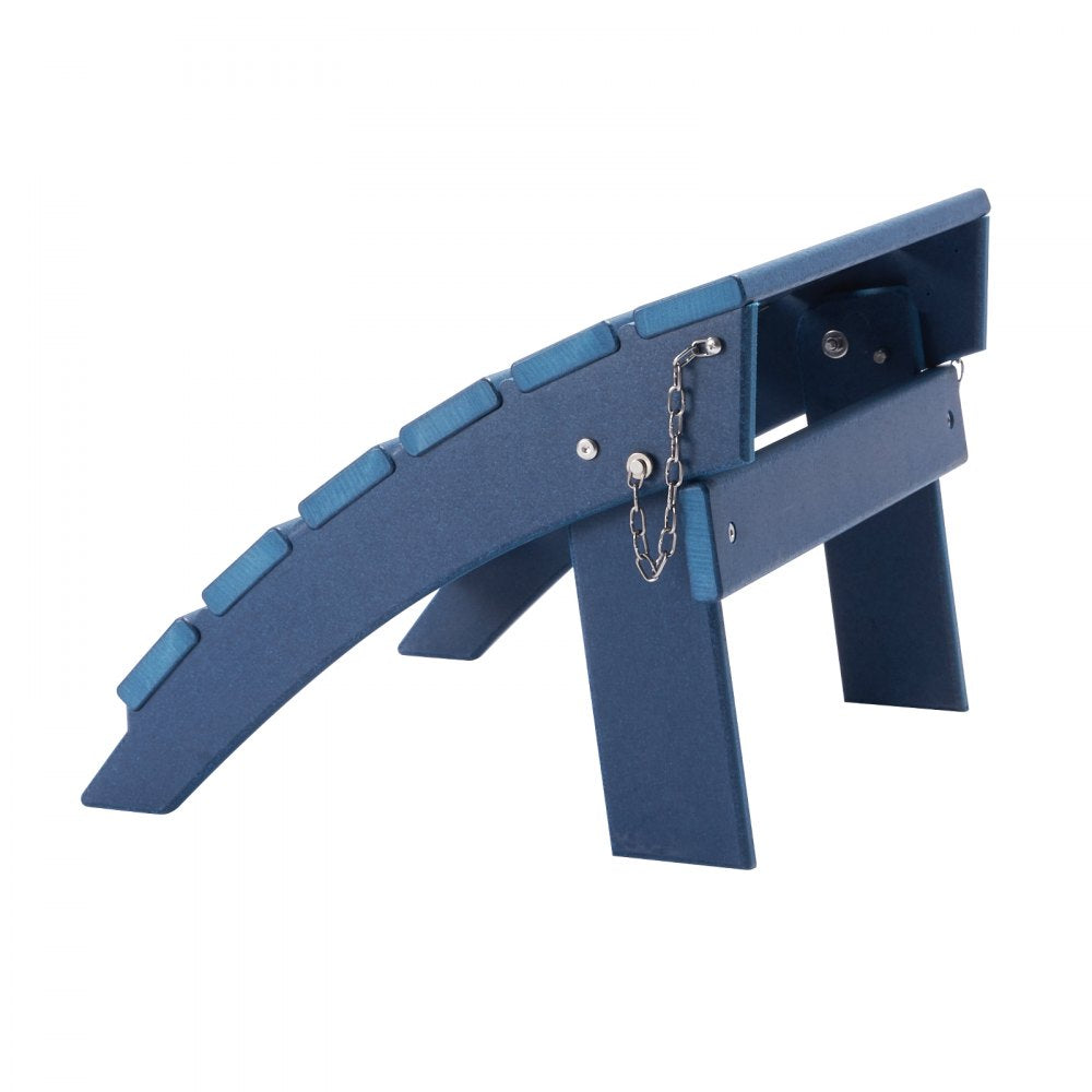 Adirondack Ottoman, 40L x 48W x 33H cm HDPE Plastic Folding Adirondack Ottoman, Weather-Resistant Foot Rest for Adirondack Chair, Widely Used for Outside Porch Pool Lawn Backyard, Blue