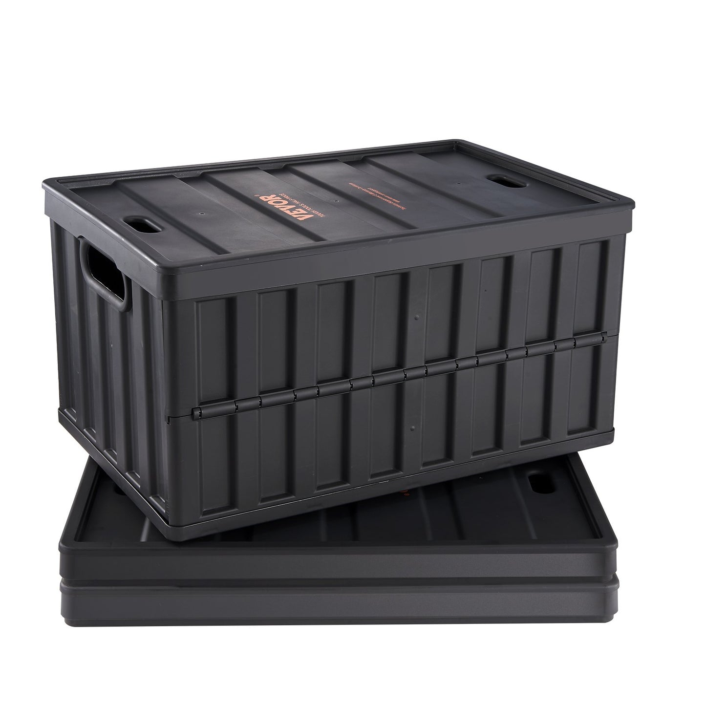 VEVOR Collapsible Storage Bins with Lids, 65L 3 Packs, Folding Plastic Stackable