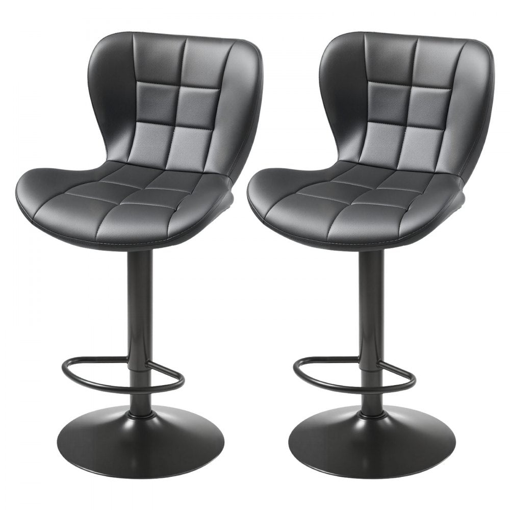 Bar Stool Counter Barstool Swivel Height Adjustable Kitchen Chair Set of 2
