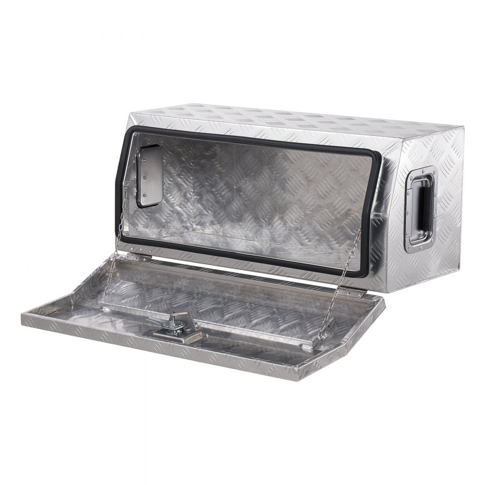 VEVOR 762x330.2x330.2mm Heavy Duty Aluminum Truck Bed Tool Box for Pickup Silver