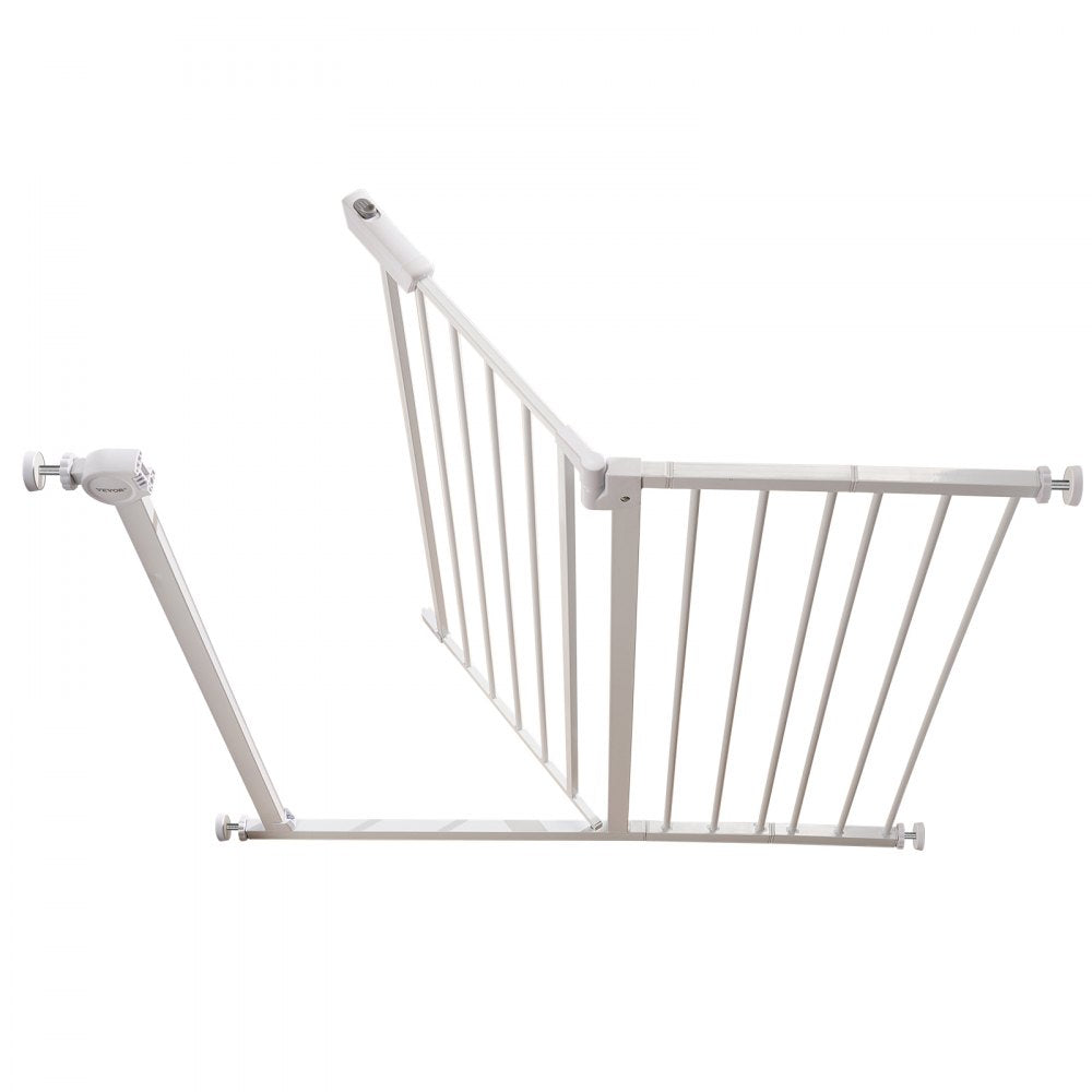 Baby Gate 26-40 Inches Adjustable Width 36 Inches High Dog Gate White