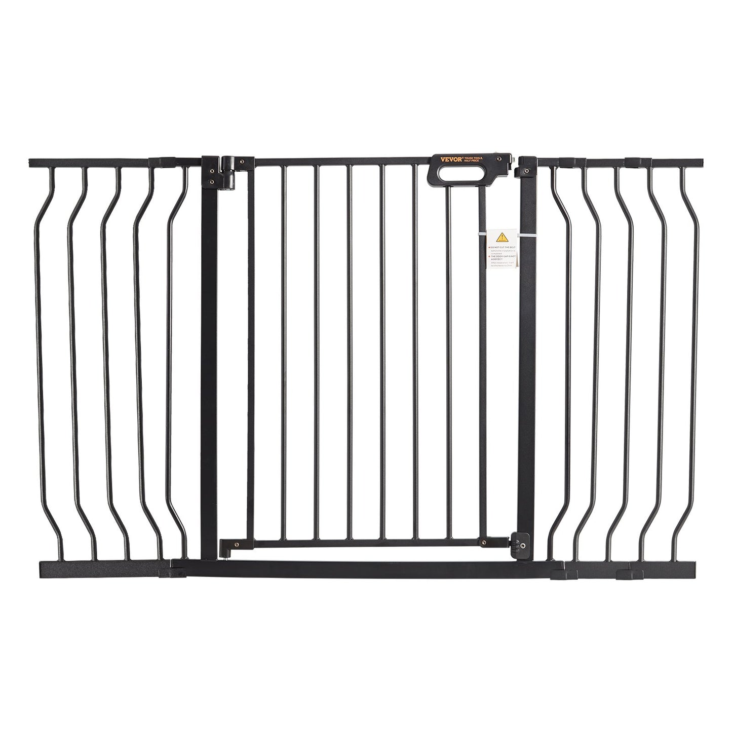 Baby Gate, 749-1346 mm Extra Wide, 762 mm High, Dog Gate for Stairs Doorways and House, Easy Step Walk Thru Auto Close Child Gate Pet Security Gate with Pressure Mount and Wall Mount Kit, Black