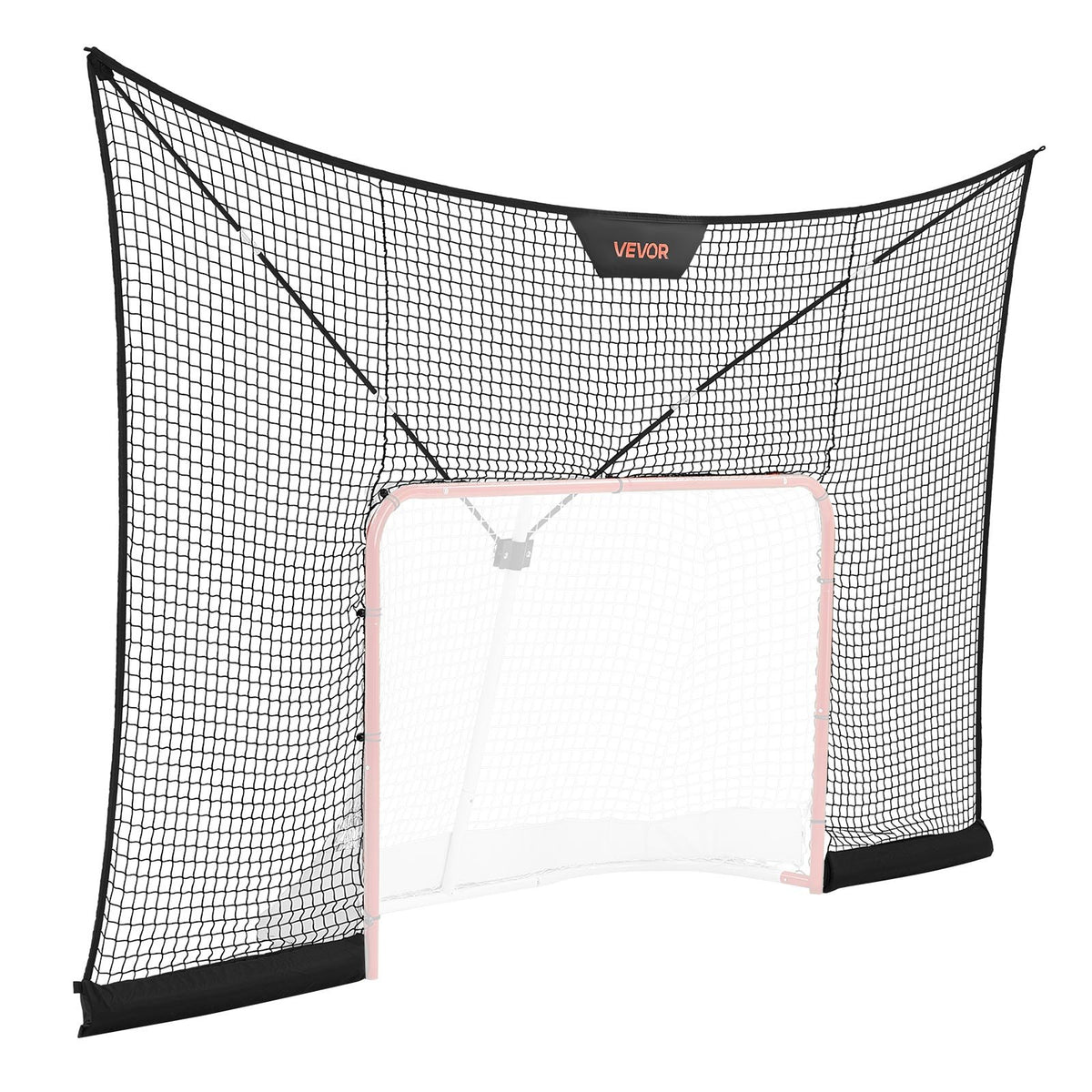 Hockey Net Backstop, 366x213 cm Durable Hockey Goal Backstop Net with Extended Coverage, Lightweight and Portable Backyard Training Equipment, Easy Assembly, for Youth Adult (NET ONLY)