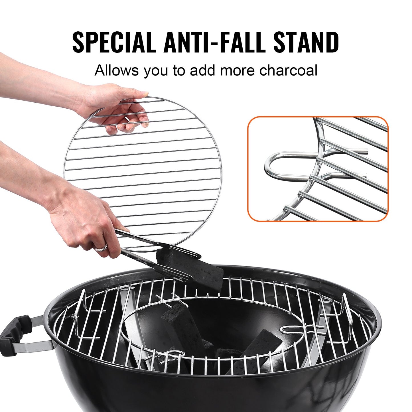 VEVOR 53 cm Cooking Grate for 53 cm Kettle Grill, Round Replacement Charcoal Grates,