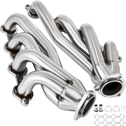 VEVOR Exhaust Header Set 1 5/8" Exhaust Turbo Headers, Stainless Steel Exhaust Manifold