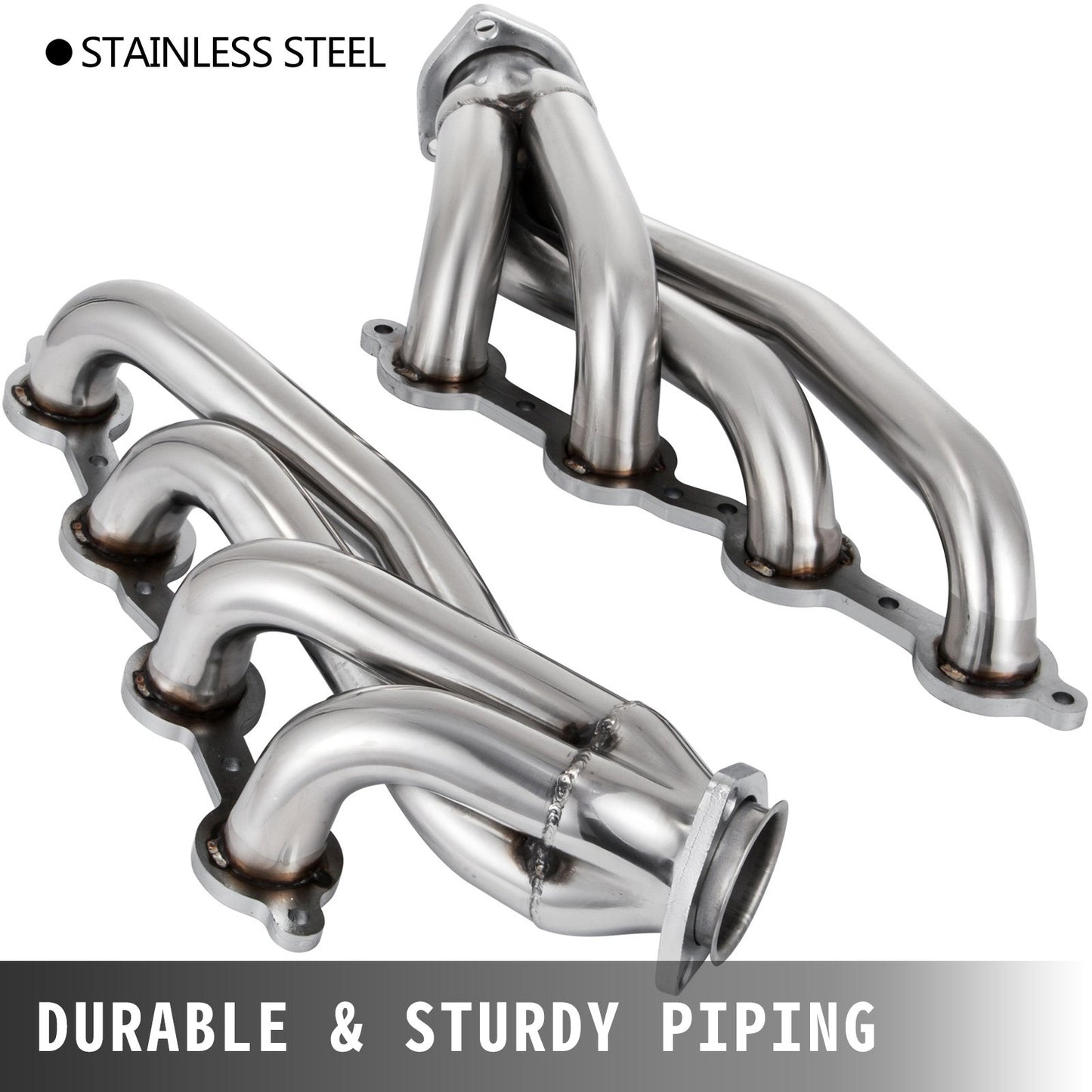 VEVOR Exhaust Header Set 1 5/8" Exhaust Turbo Headers, Stainless Steel Exhaust Manifold