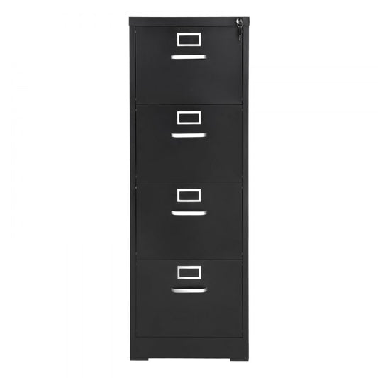 VEVOR 4 Drawer File Cabinet Metal Vertical Cabinet with Lock for Home Office