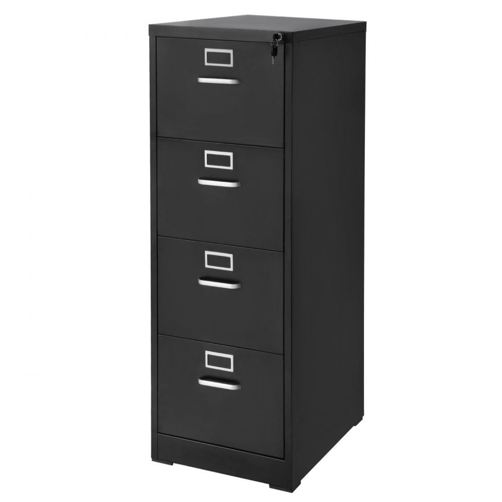 VEVOR 4 Drawer File Cabinet Metal Vertical Cabinet with Lock for Home Office