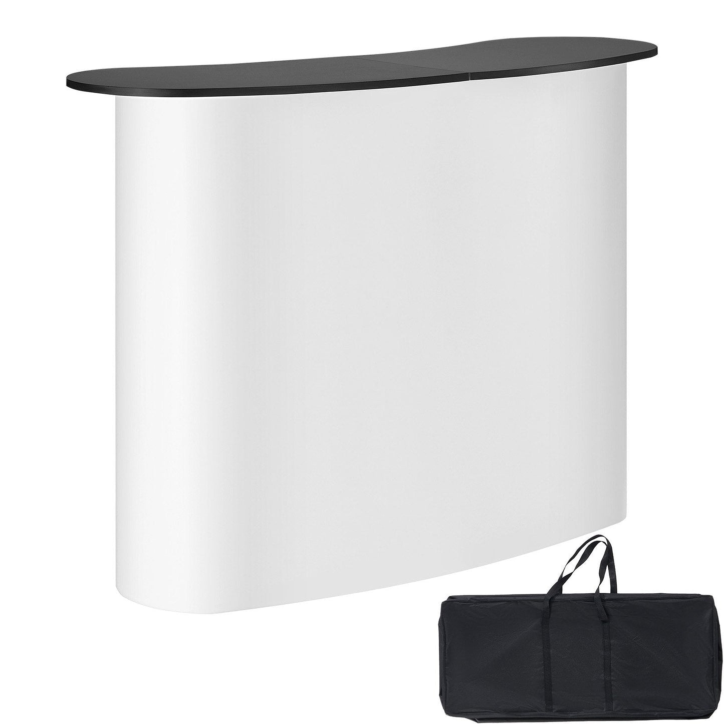 Portable Exhibition Counter with Storage, 1.3 x 0.47 x 0.95 m, Foldable Design