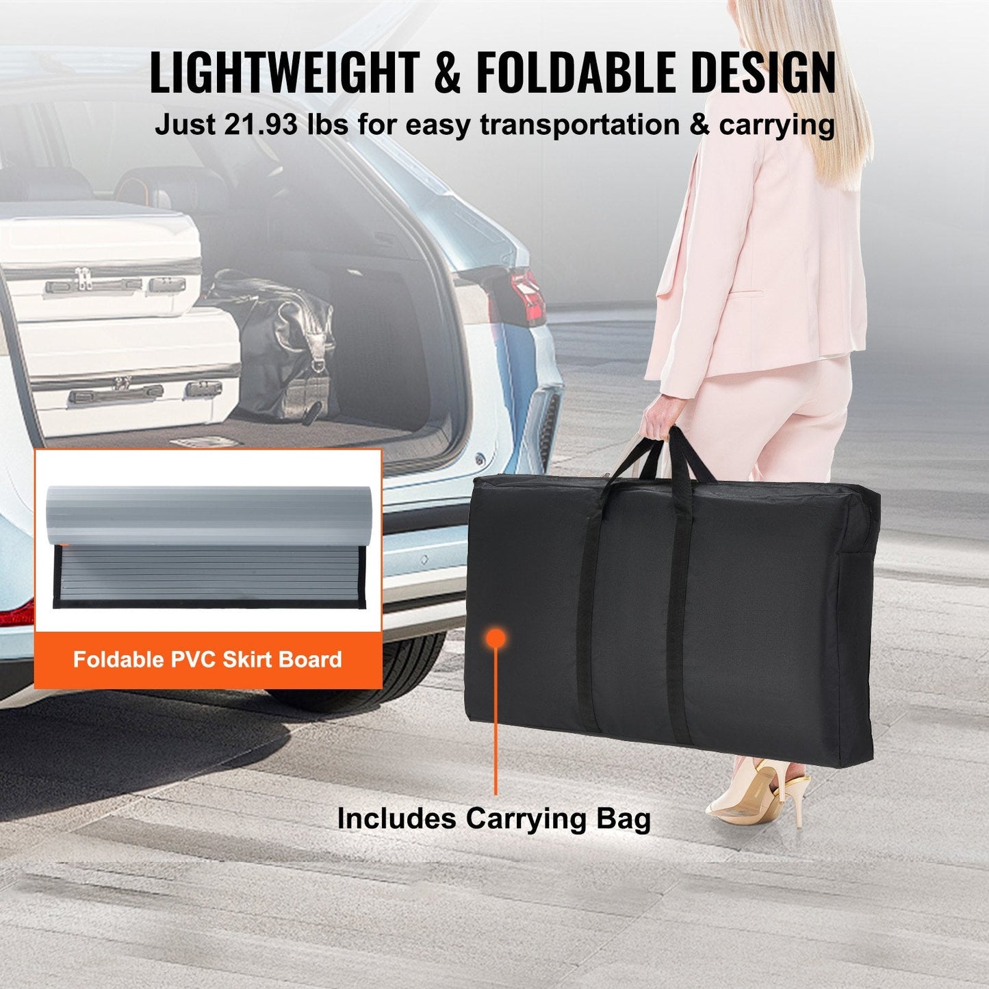 Portable Exhibition Counter Table, 0.9 x 0.49 x 0.94 m, Foldable with Carry Bag