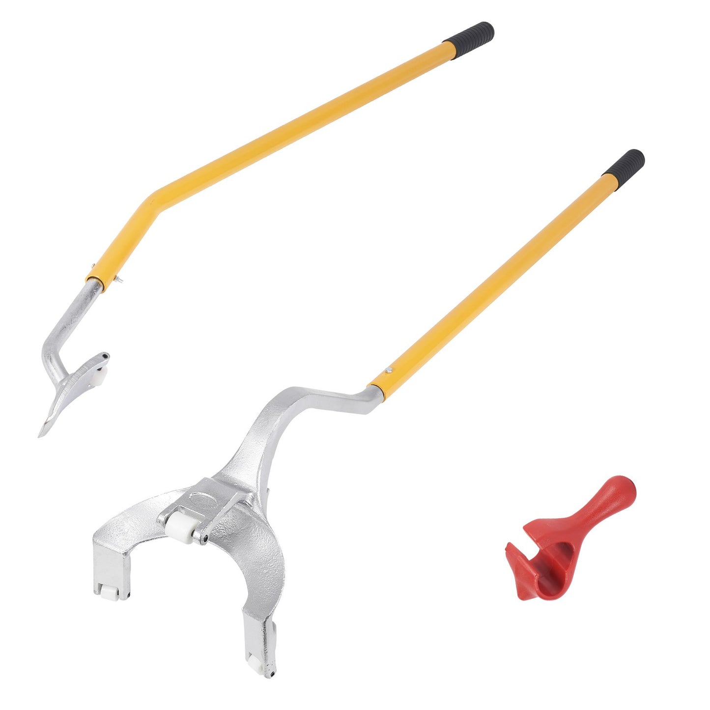 Tire Mount Demount Tool, 571- 622 mm Manual Steel Tire Changer Mount Demount Removal Tool, with Extra Bead Holder, Tubeless Truck Bead Breaker, 3 PCS Tire Changing Tools, Orange