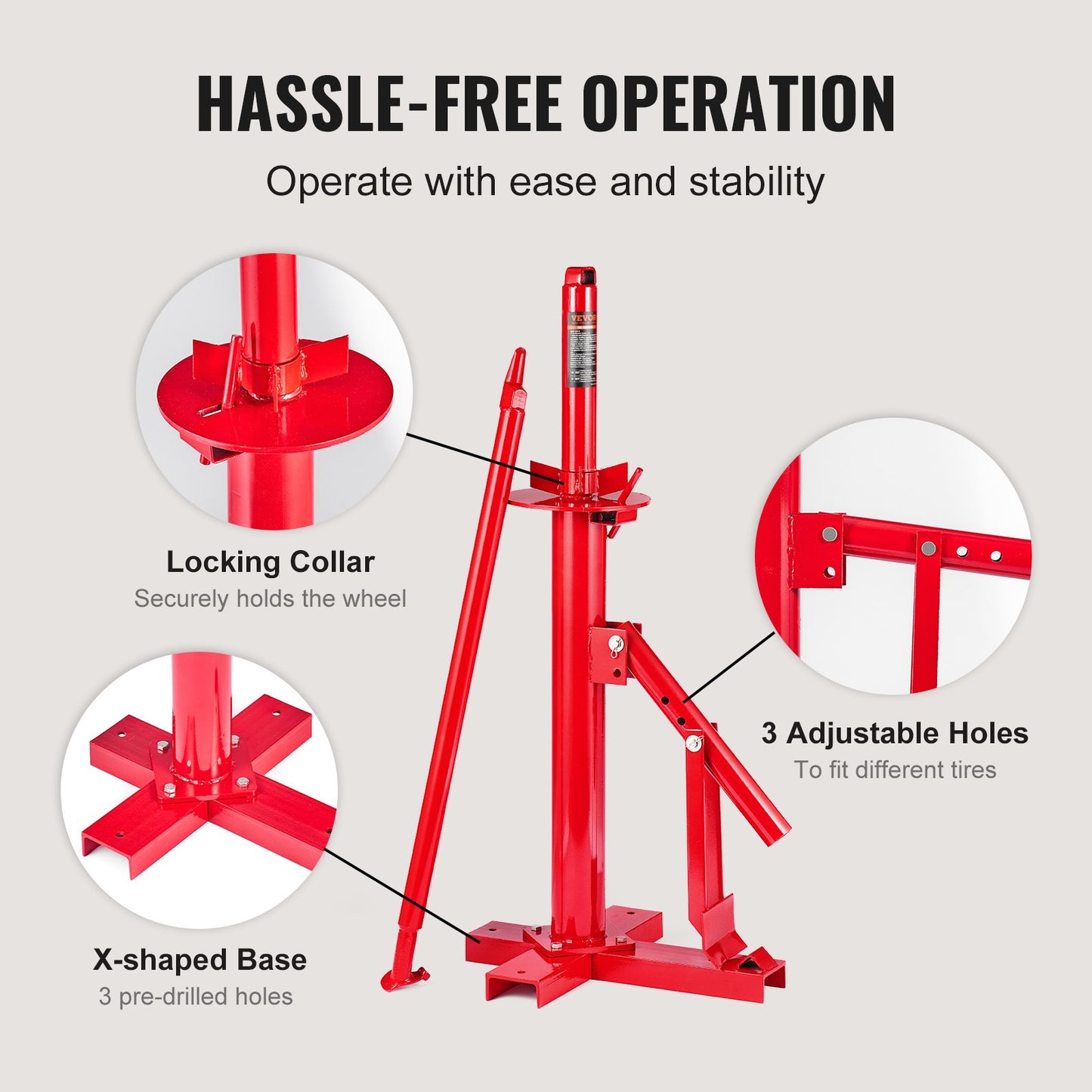 VEVOR Manual Tire Changer, Portable Hand Bead Breaker Mounting Tool for 203 - 406