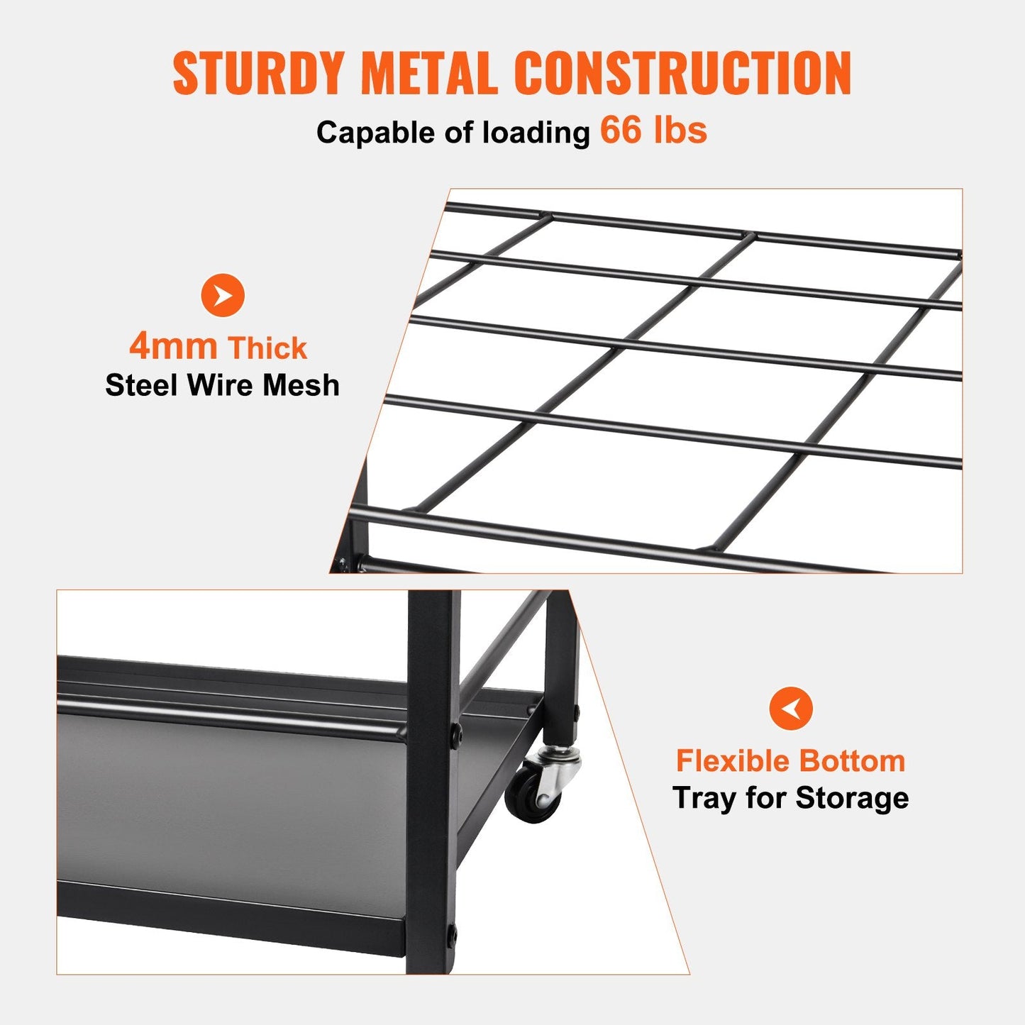 Mobile Blueprint Storage Rack with 20 Slots, Metal, Black, 3.65 kg