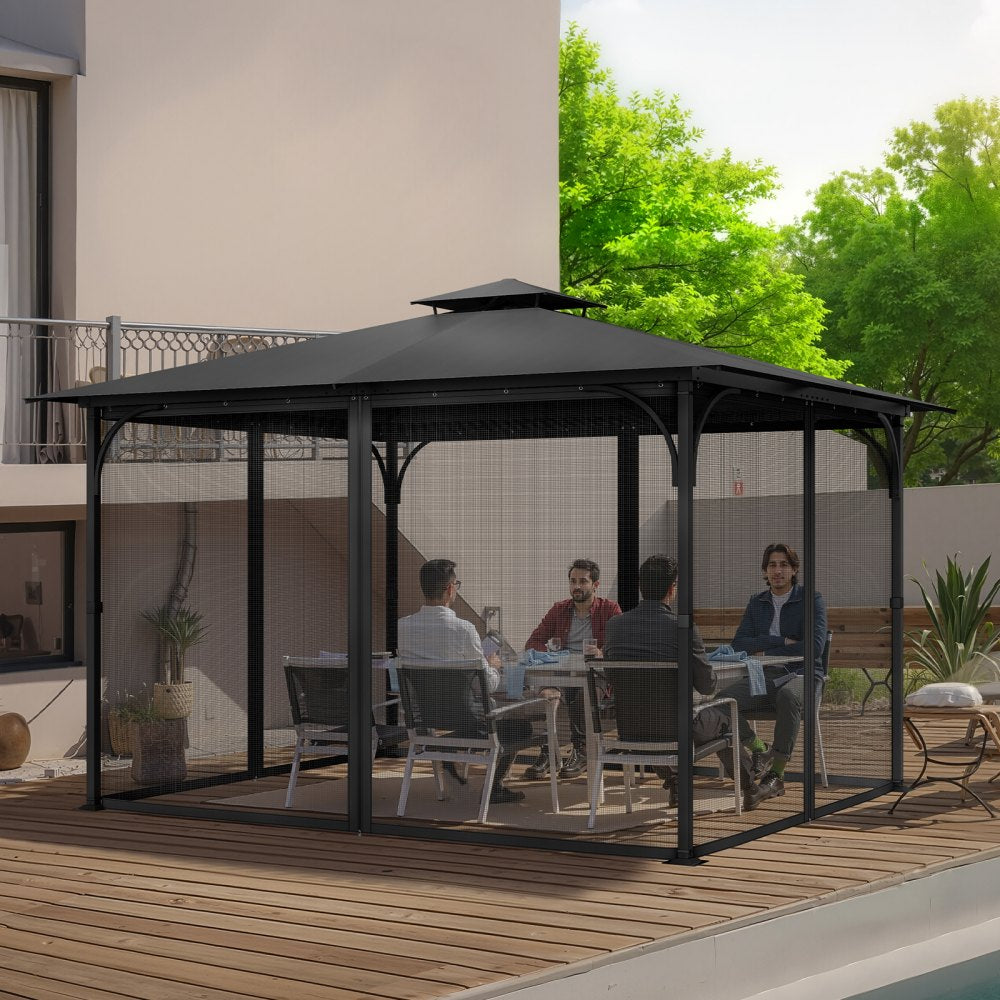 VEVOR Replacement Mesh Gazebo Netting Screen for 10x13x6.8 ft Patio, Net Only