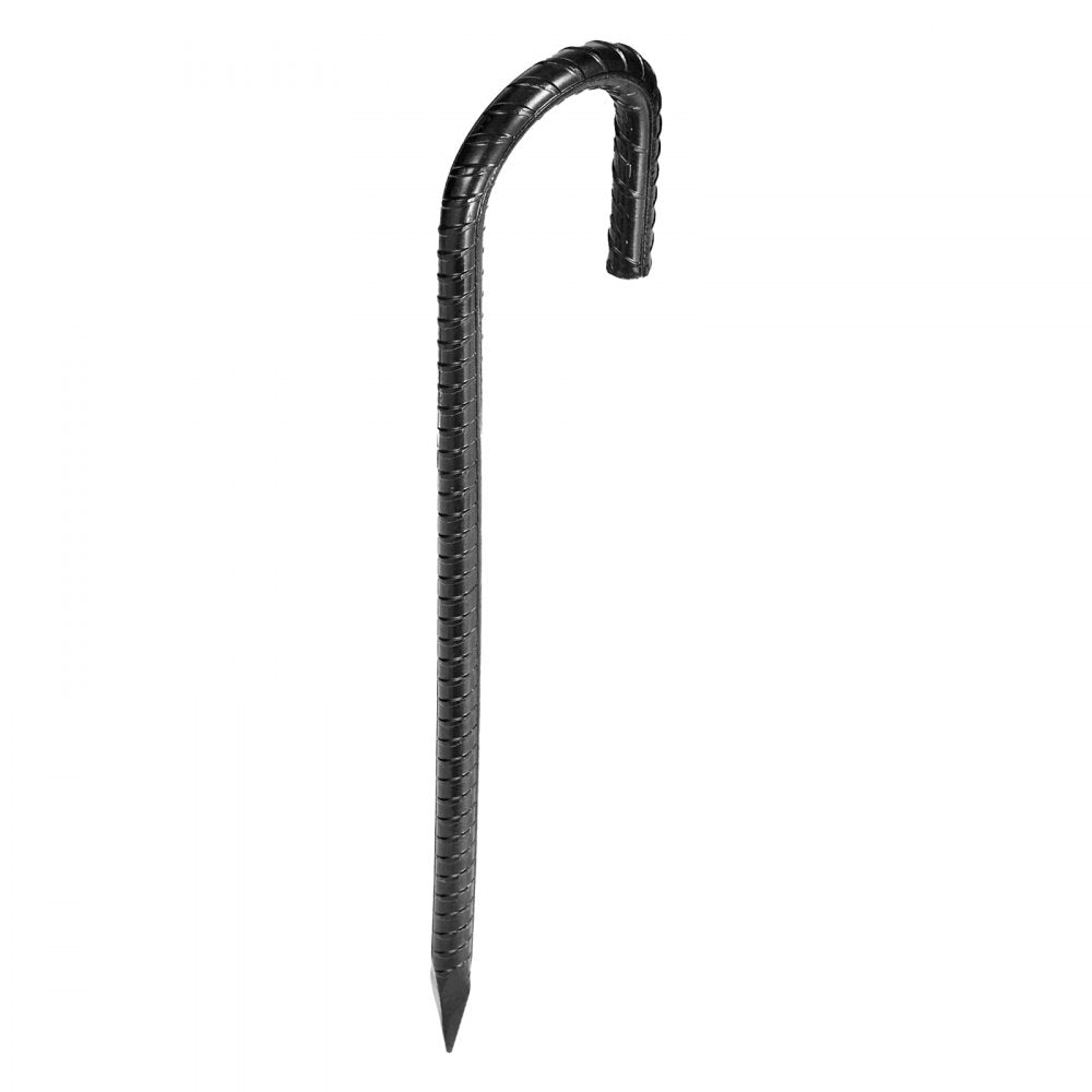 304.8 mm 16 Pack Rebar Stakes Heavy Duty J Hook Galvanized Ground Anchors