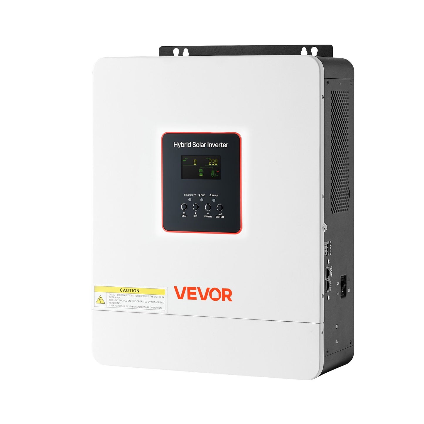 4000W Hybrid Solar Inverter, 24V DC to 230V AC, Pure Sine Wave Power Inverter Charger, with Built-in 120A MPPT Solar Controller, WiFi Module, Single-Phase, for Lead Acid Lithium Battery Off-Grid