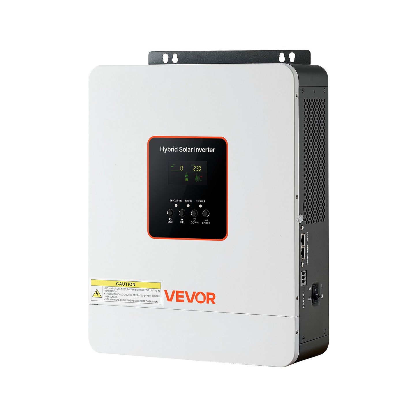 3000W Hybrid Solar Inverter, 24V DC to 230V AC, Pure Sine Wave Power Inverter Charger, Built-in 80A MPPT Solar Controller, Compatible with Lead Acid Lithium Battery, for Home, Camper, Off-Grid