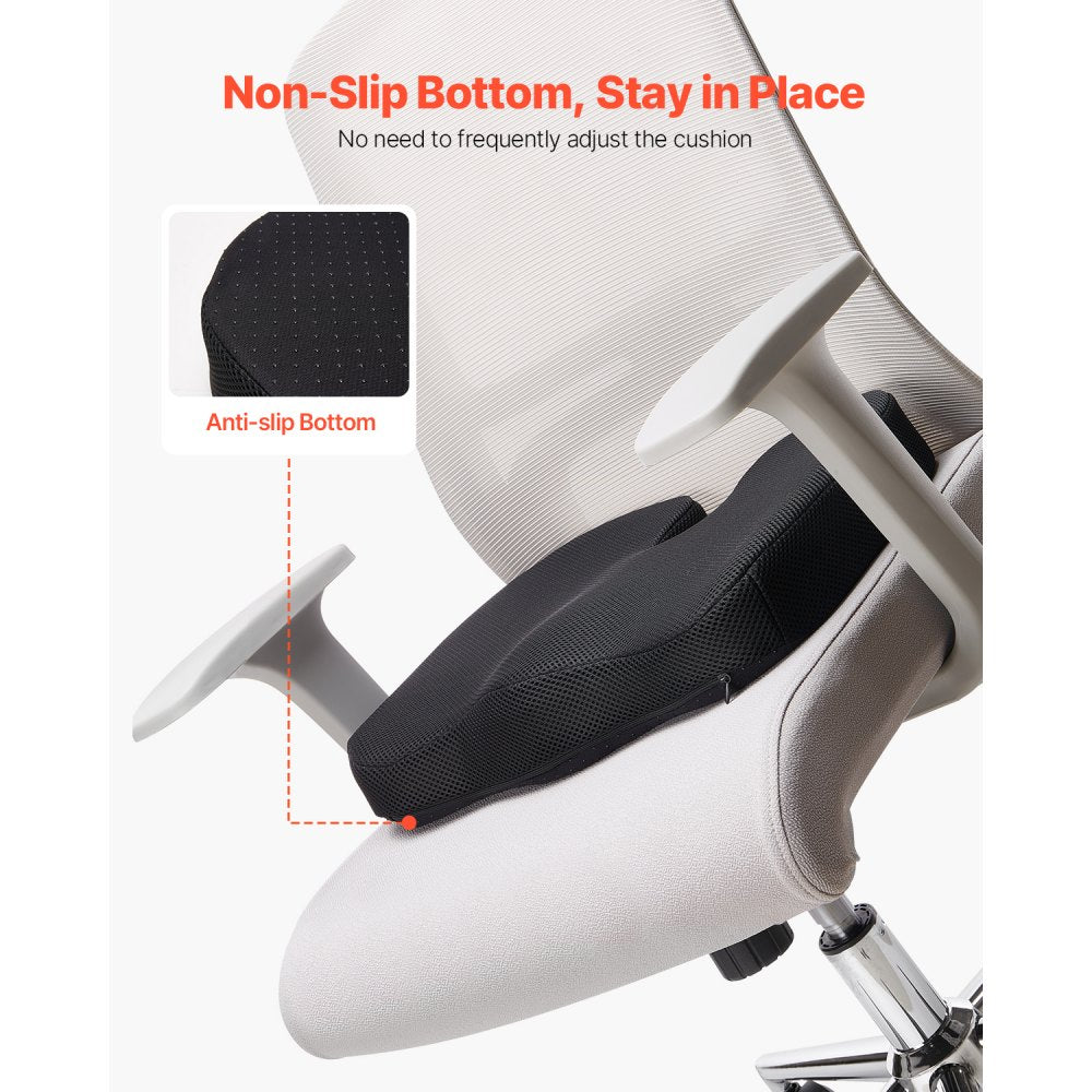 Seat Cushion Memory Foam Seat Chair Cushion for Back Hip Pressure Relief