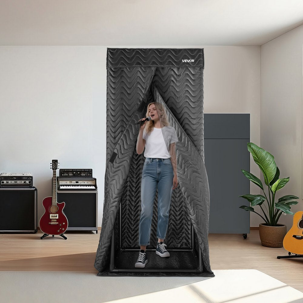 200 cm Portable Vocal Booth Recording Booth with Travel Bag for Podcasts