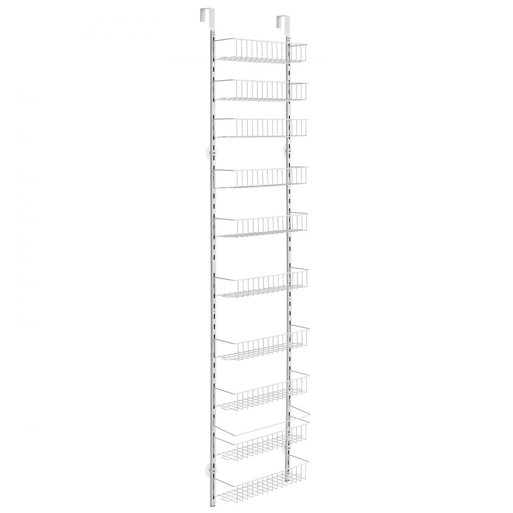 VEVOR 10-Tier Over the Door Pantry Organizer Hanging Storage Rack Adjustable