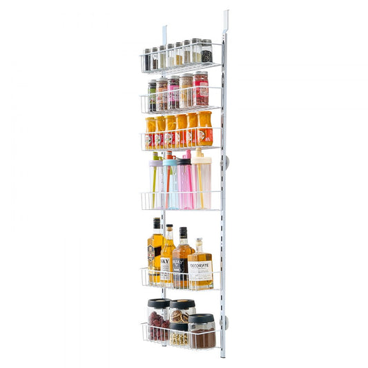 VEVOR 6-Tier Over the Door Pantry Organizer Hanging Storage Rack Adjustable