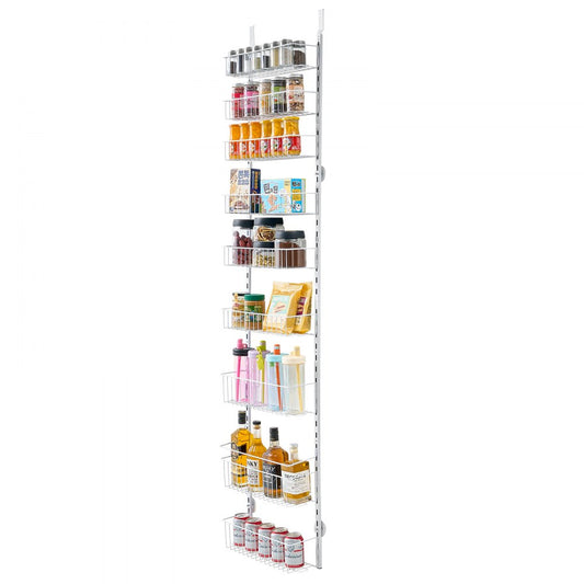 VEVOR 9-Tier Over the Door Pantry Organizer Hanging Storage Rack Adjustable