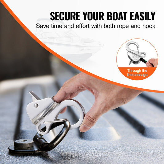 Stainless Steel Anchor Hook with Quick Release for Versatile Watersport Use