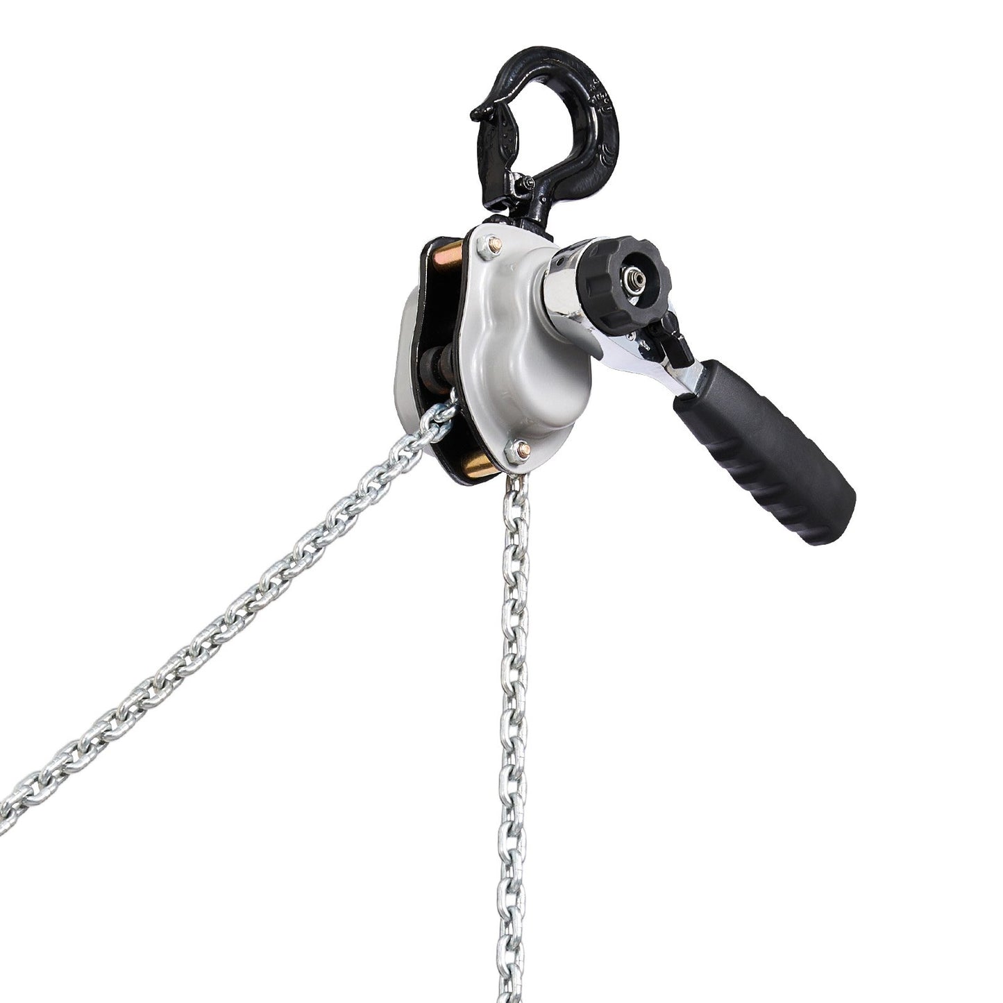 Manual Lever Chain Hoist, 1/4T 250KG Capacity Heavy Duty Come Along, 3M Lift G80 Alloy Steel Chain With Dual Pawl Mechanical Brake, 360° Rotating Hooks, for Warehouse Construction Garage