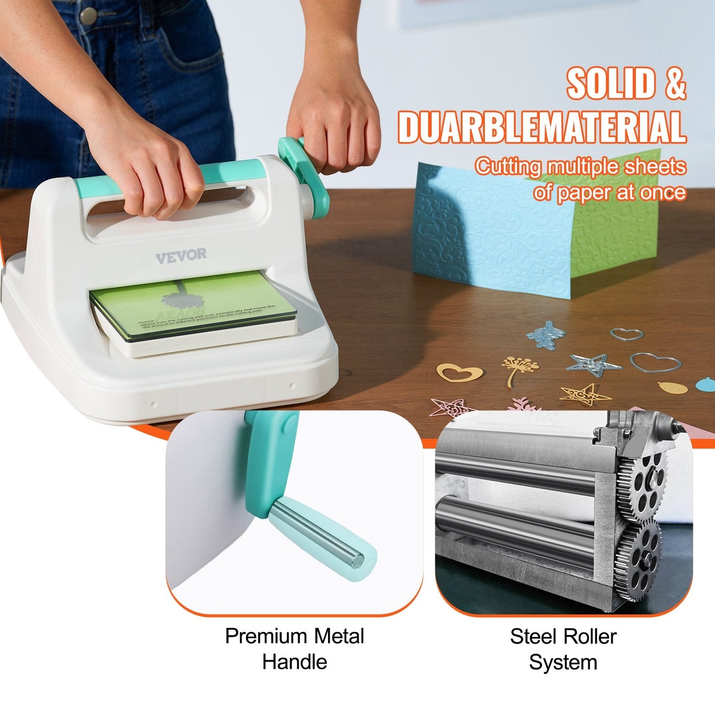 Manual Die Cutting & Embossing Machine, 0.15 m Opening for Crafts & Scrapbooking