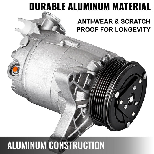 Vehicle compressor replacement is compatible with Chevrolet Malibu and Pontiac G6 3.5L or 3.9L