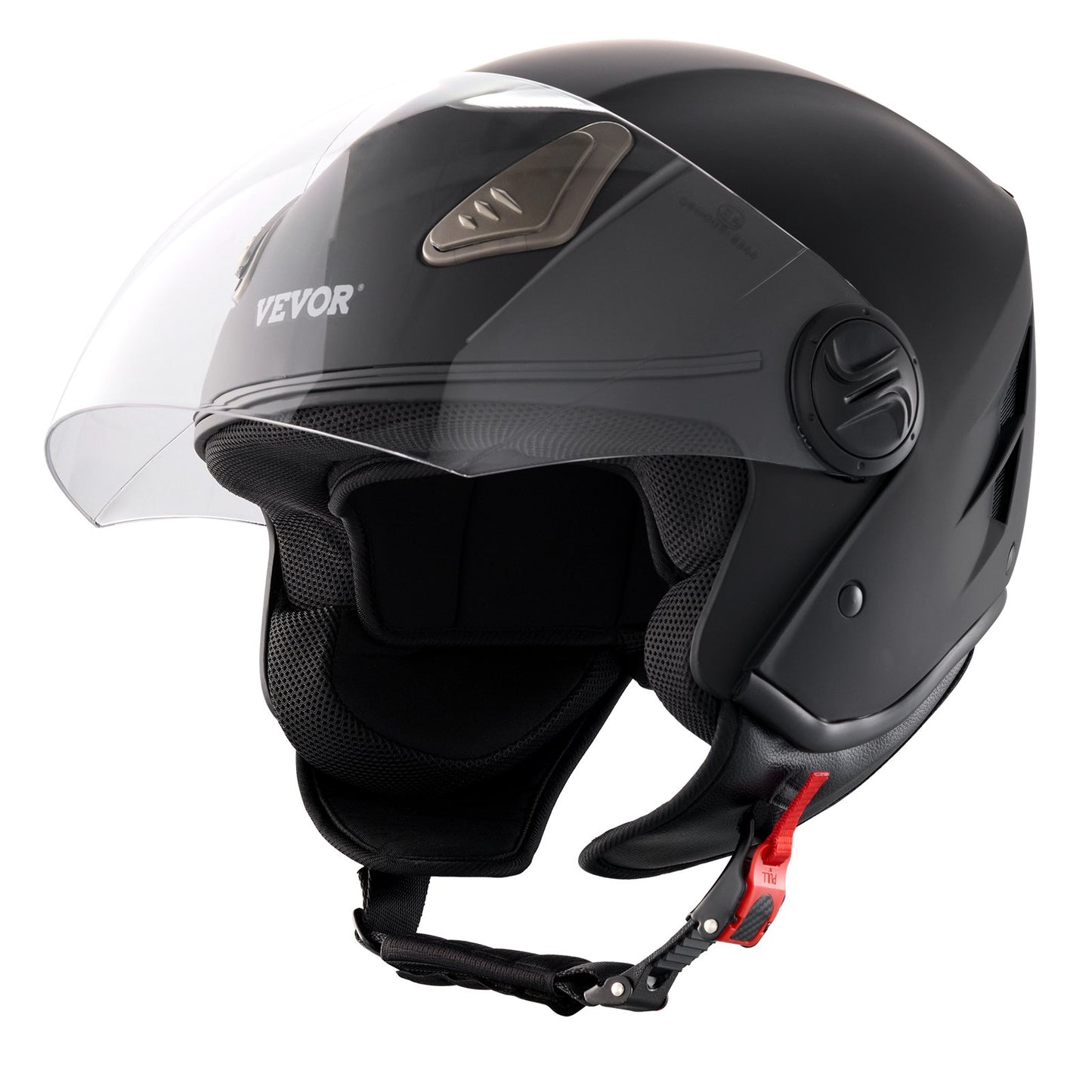 Motorcycle Helmet, 3/4-Face, Smart Street ABS & High Density Helmet with Bluetooth Communications & Interchangeable Lens, DOT Approved Comfortable Motocross Helmet, Fit for Youth & Adults