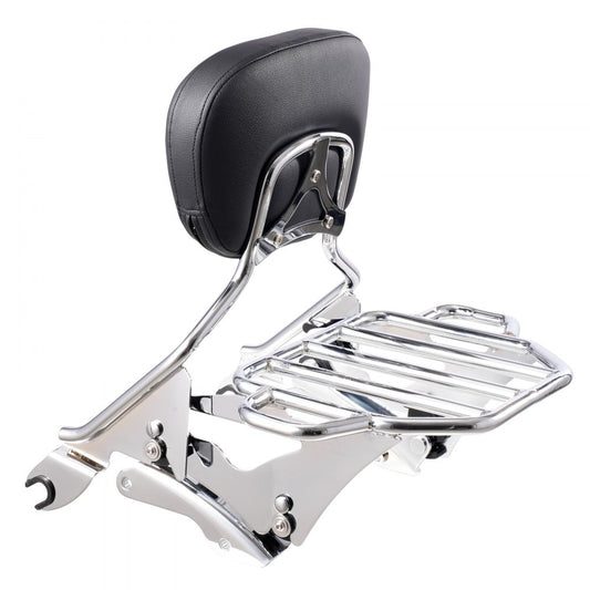 VEVOR Motorcycle Backrest Sissy Bar with Luggage Rack Harley-Davidson Touring