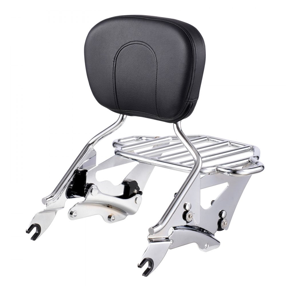 VEVOR Motorcycle Backrest Sissy Bar with Luggage Rack Harley-Davidson Touring