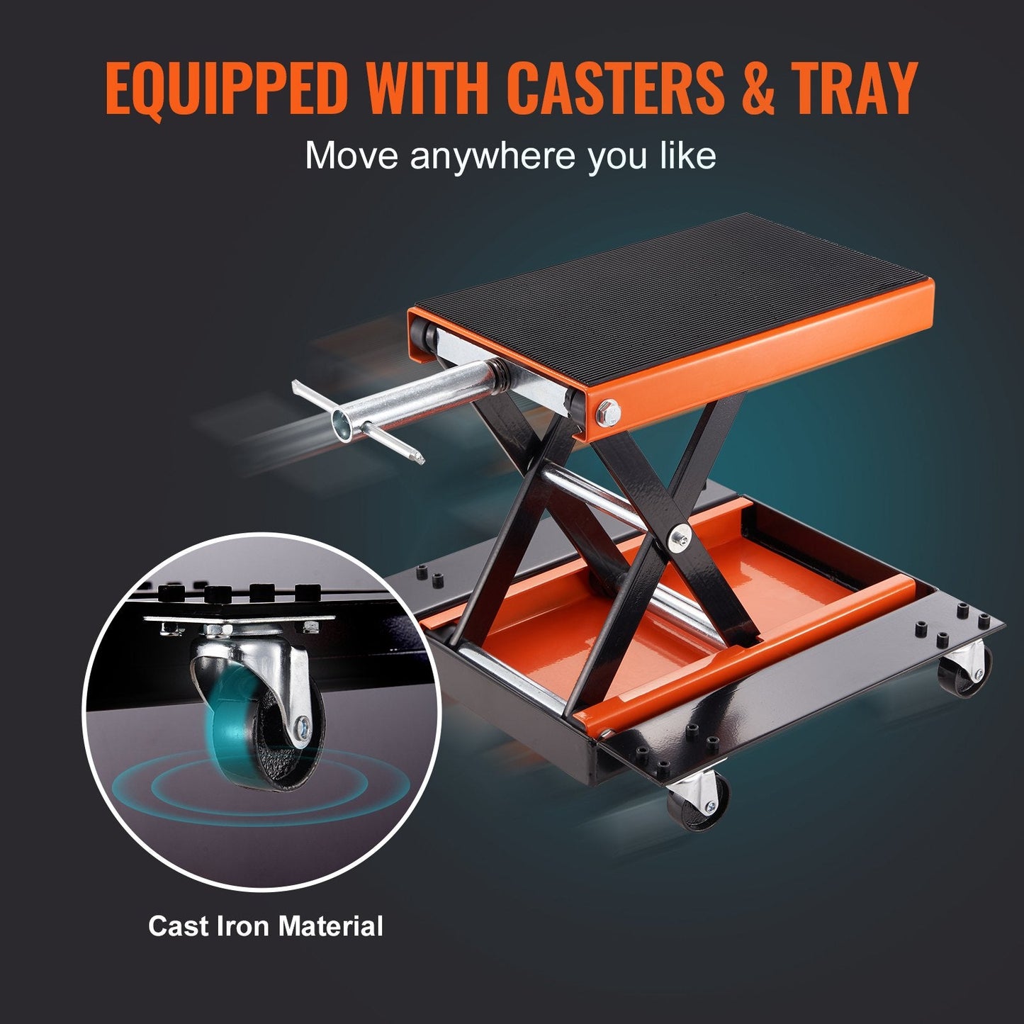 Motorcycle & ATV Scissor Jack Lift with 0.5 Ton Capacity and 0.37 Meter Platform