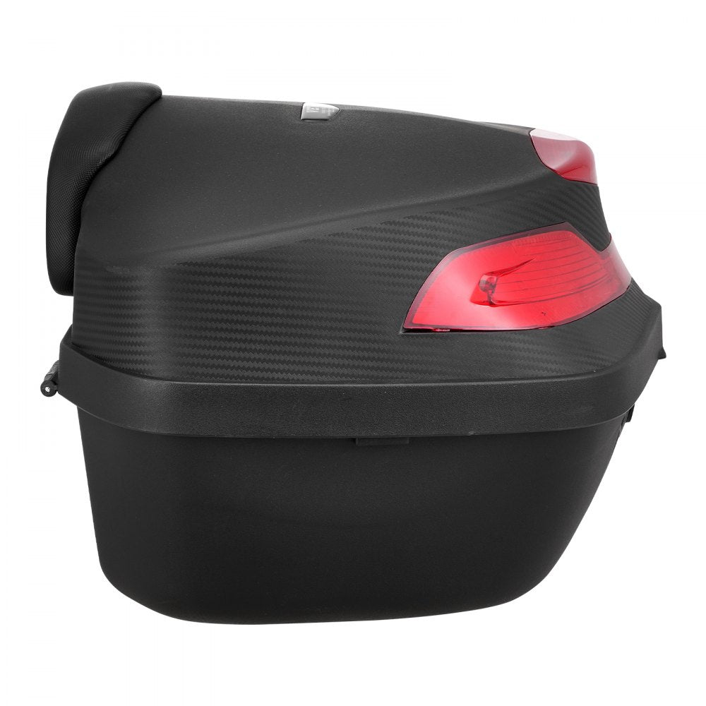 VEVOR 48L Motorcycle Top Case Universal Motorbike Tail with Reflective Panel