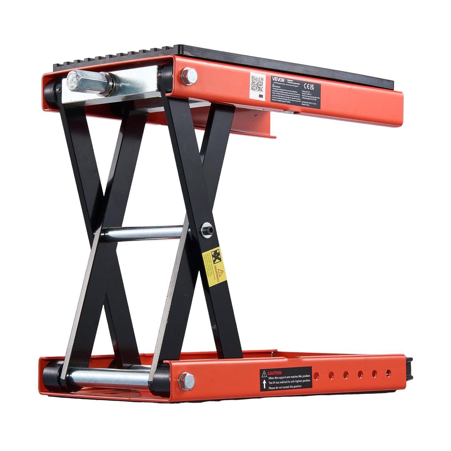 Motorcycle Lift, 680 kg Motorcycle Scissor Lift Jack with Wide Deck & Locking Pin, 105-350 mm Center Hoist Crank Stand, Steel Scissor Jack for Street Bikes, Cruiser Bikes, Touring Motorcycles