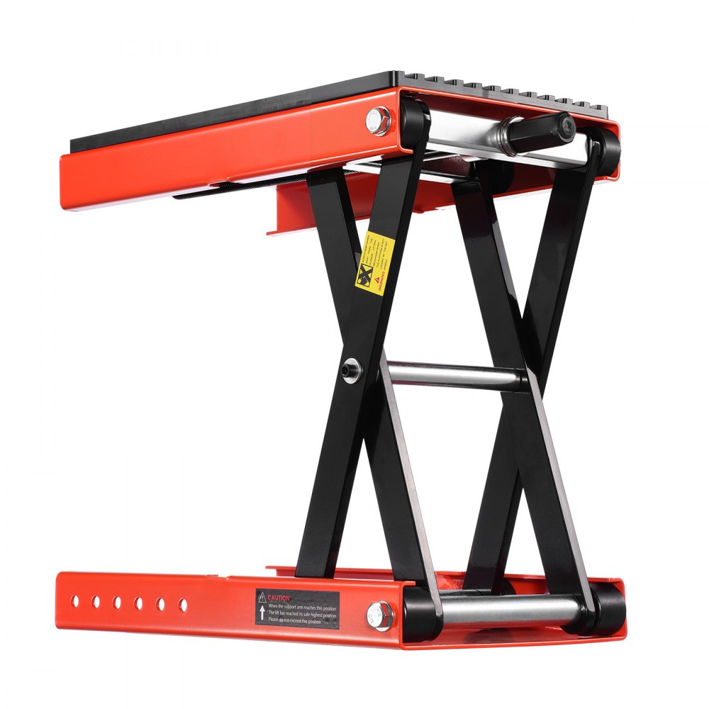 VEVOR Motorcycle Scissor Lift Jack 1200lbs Wide Deck Motorcycle Lift Stand Crank