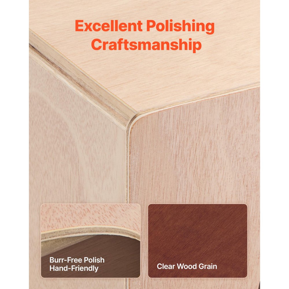 Cajon Box Drum Birchwood Percussion Instrument with Snare Wires Travel Bag