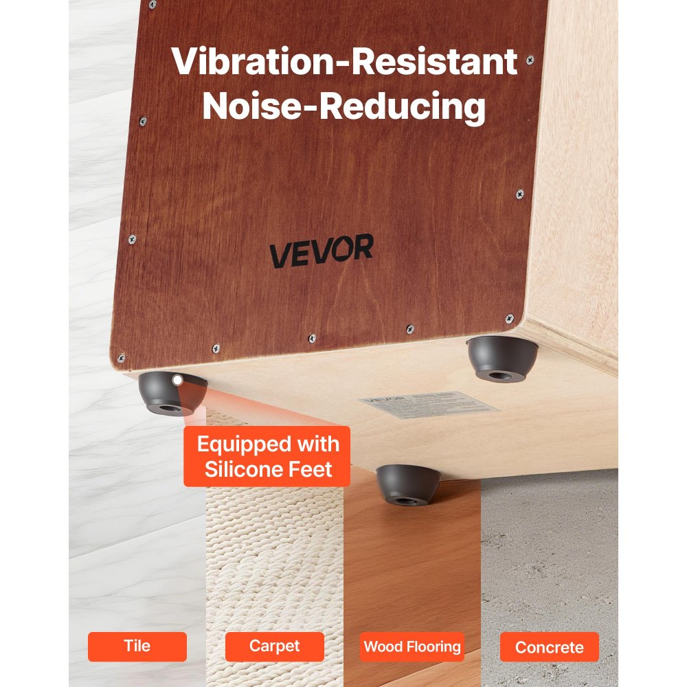 Cajon Box Drum Wooden Birchwood Percussion Instrument with Snare Wires