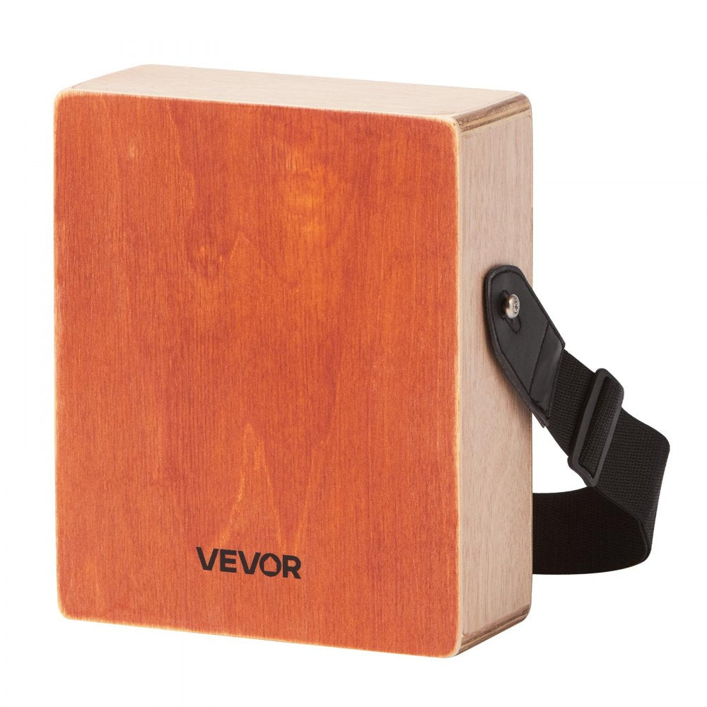 Cajon Box Drum Wood Percussion Instrument with Guitar Strings Travel Bag