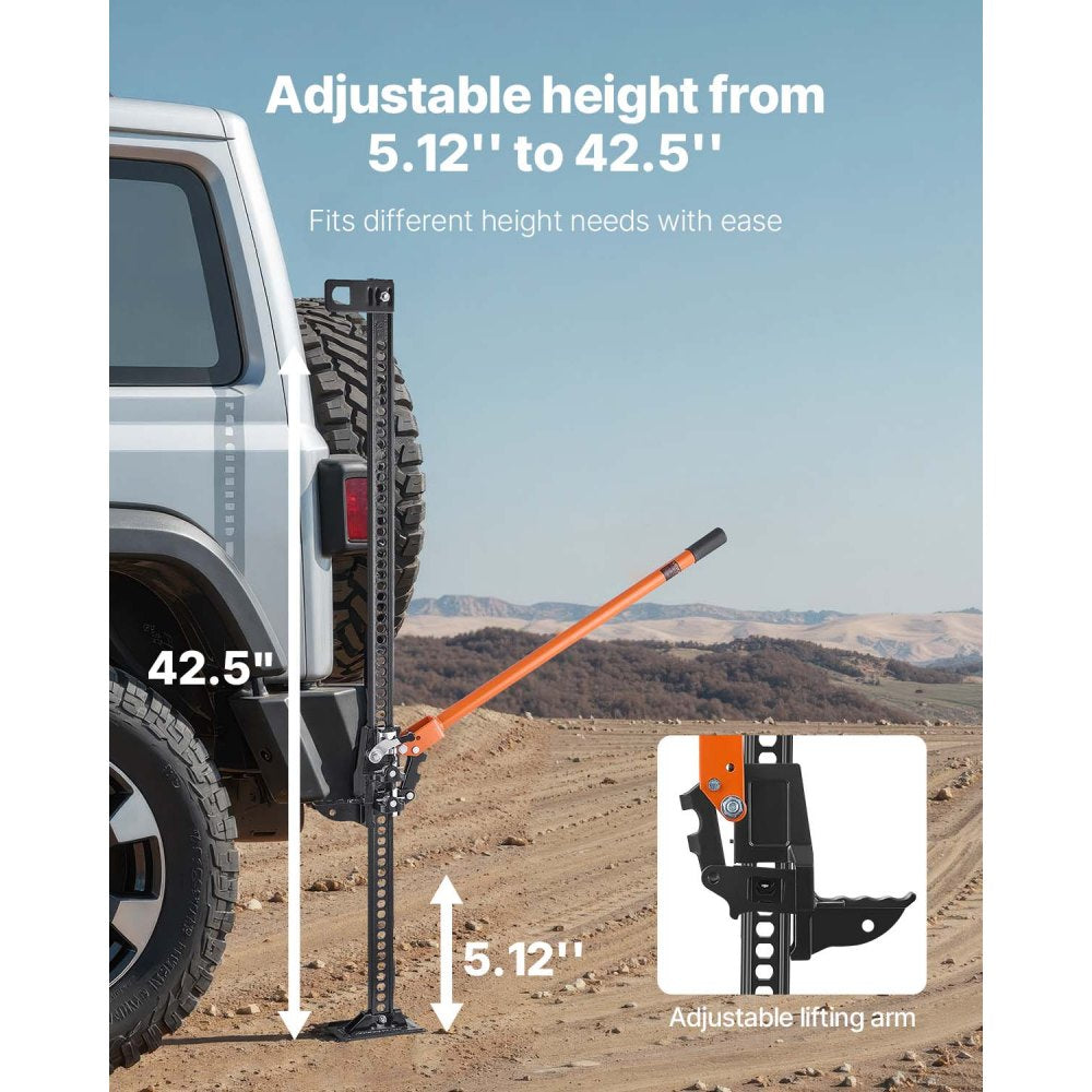 122cm Off Road Farm Jack Hoist 3.18 Ton High Lift Tractor Vehicle's Winch