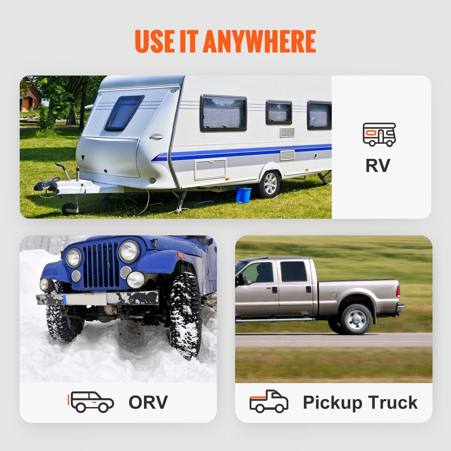 VEVOR Tow Bar, 2495 kg Towing Capacity with Chains, Powder-Coating Alloy Steel Bumper-Mounted