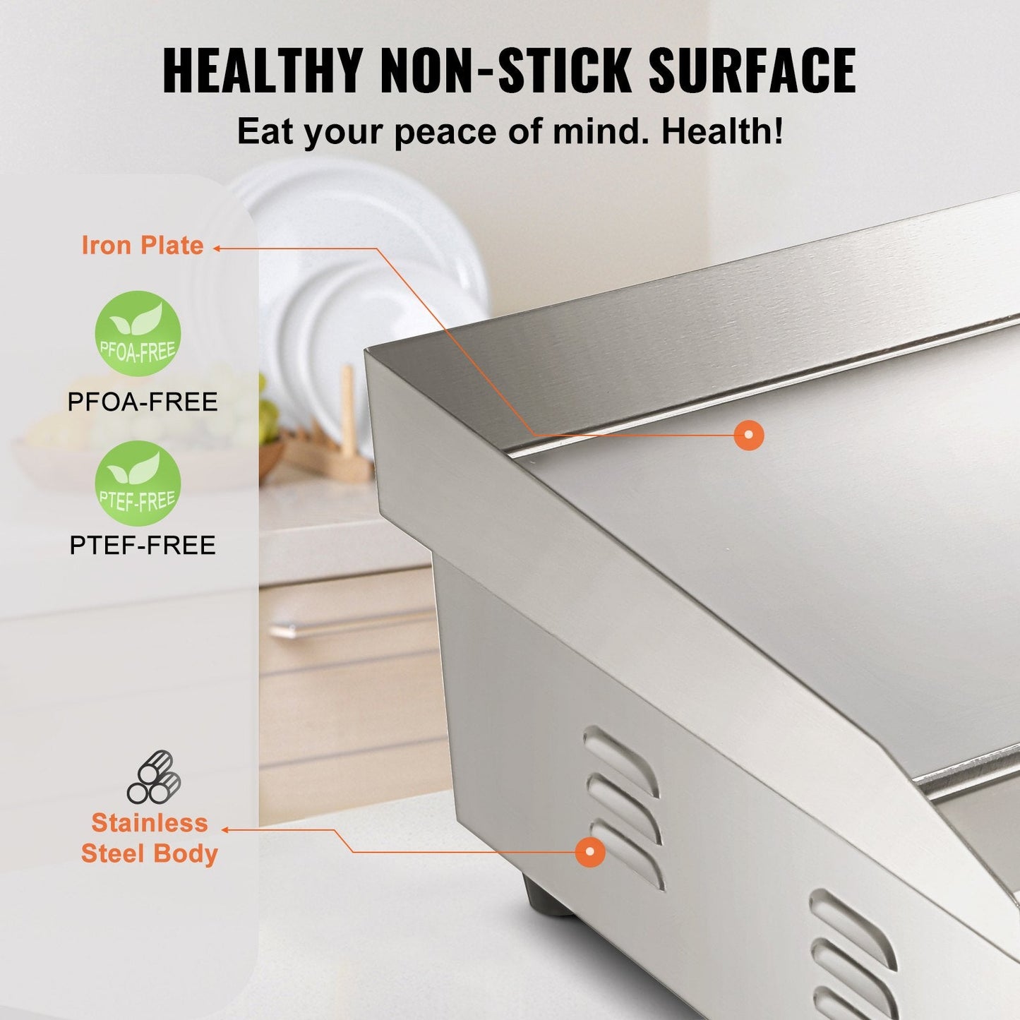 3000W 0.54m Commercial Electric Griddle with Adjustable Temperature Control