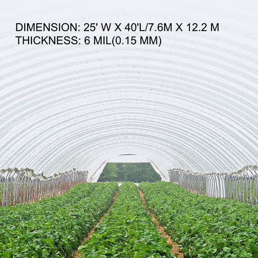 Greenhouse Film, Greenhouse Polyethylene Film 25x40 ft Greenhouse Plastic
